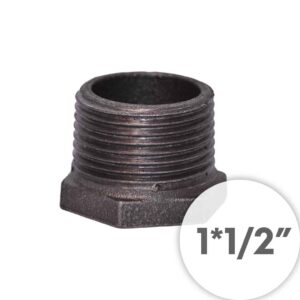 Bushing de acero negro - Rosca - 1 * 1/2 pulg - WFBR01AN