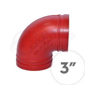 Codo Ranurado de 90° 3 pulg - UL/FM Pintado - WFC9005