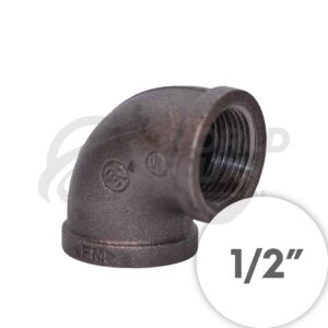 Codo de acero negro - Rosca 1/2" - WFC90R02AN