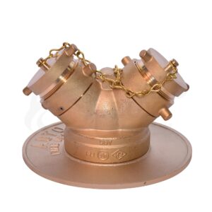 Siamesa de 4*2-1/2*2-1/2" Pulg Con tapas y escudo UL/FM - WFSMS01